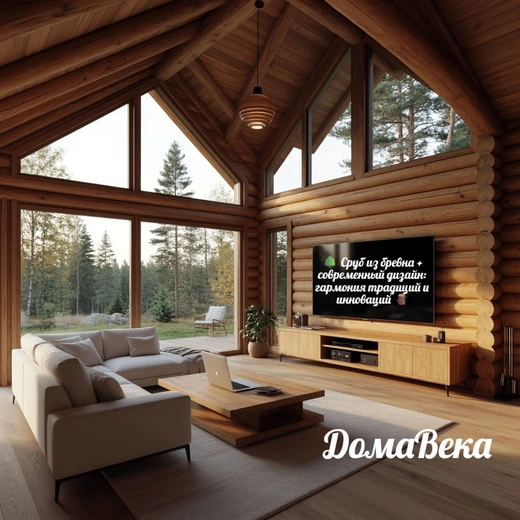 Сруб из бревна + современный дизайн: гармония традиций и инноваций