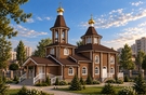 Храм из оцилиндрованного бревна 23,9 х 9 м <span>№3</span>