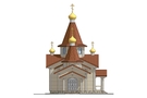 Храм из оцилиндрованного бревна 9х24 м